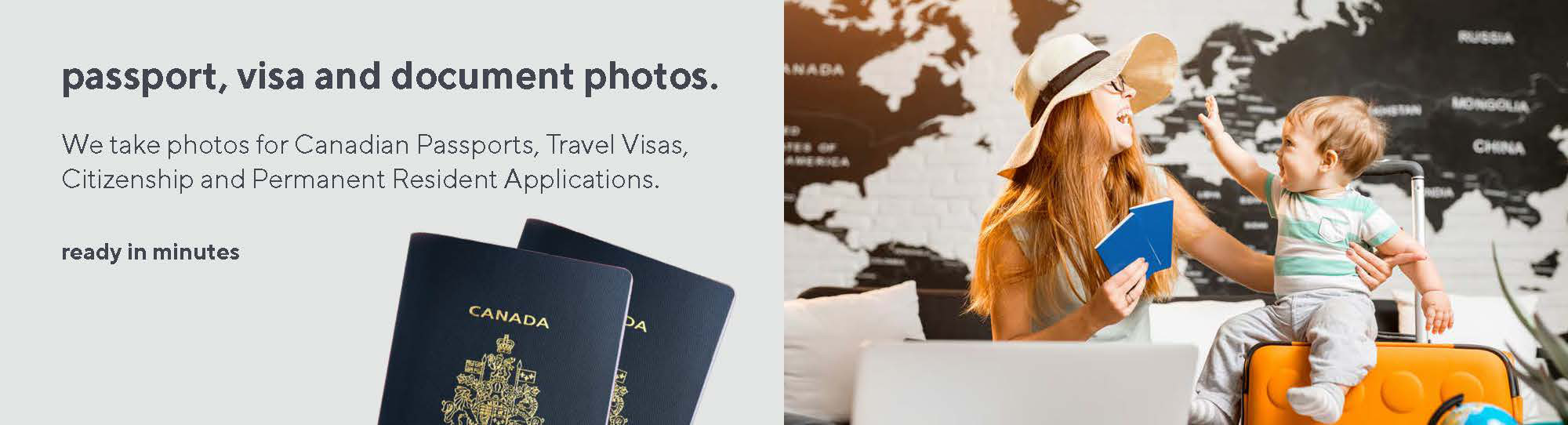 Passport, visa and document photos.